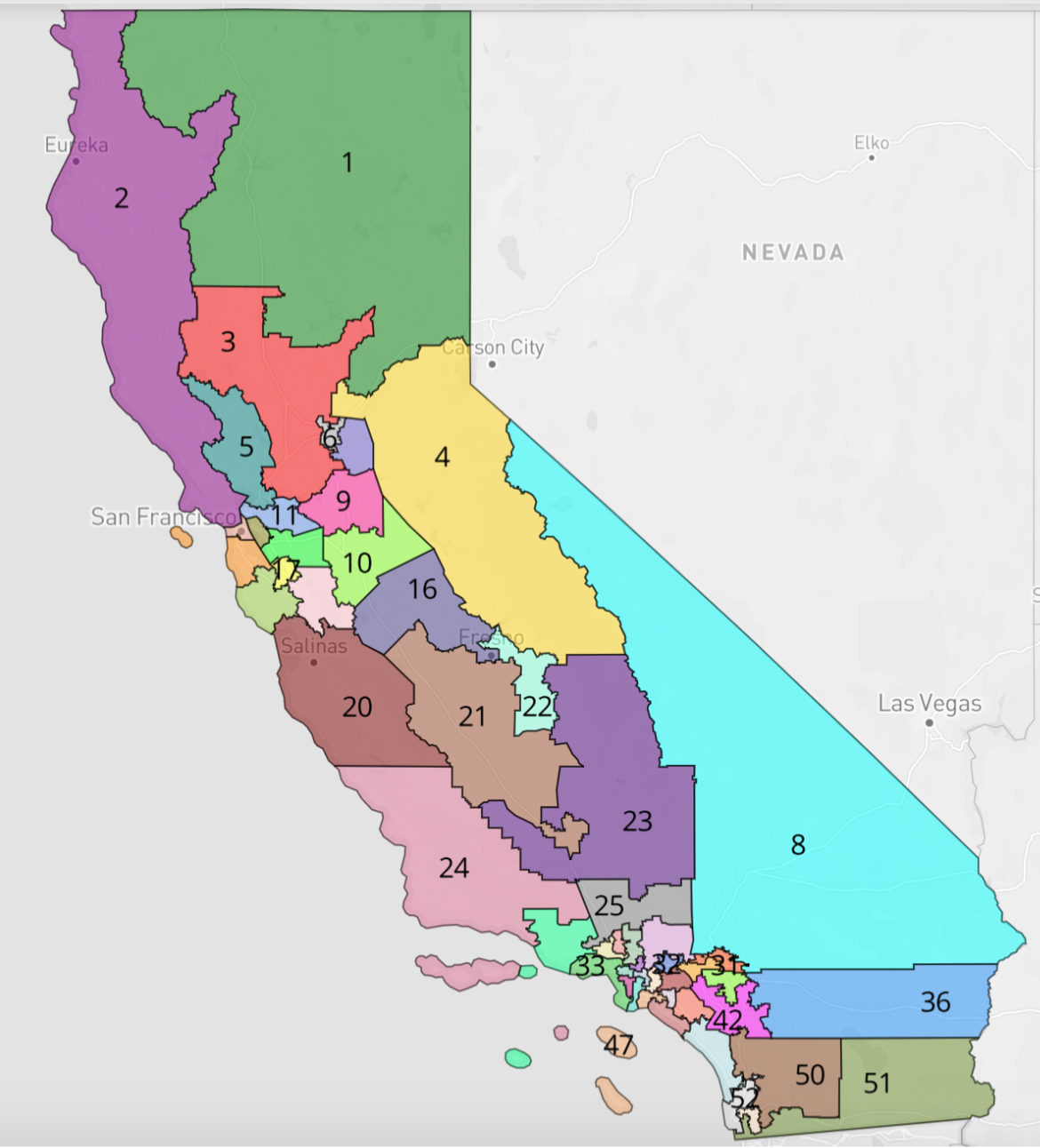 California State Senate District Map World Map