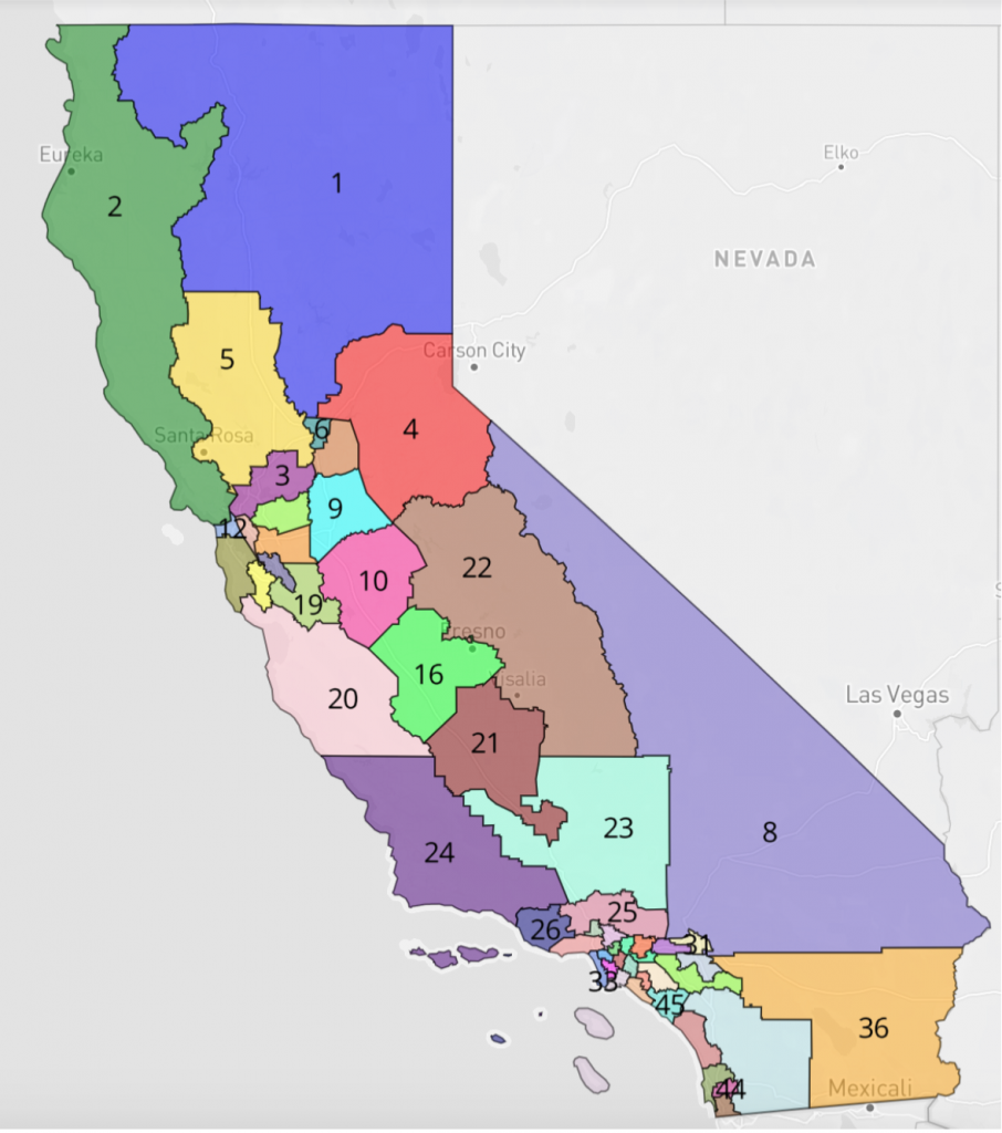 Political Map Of California 2022