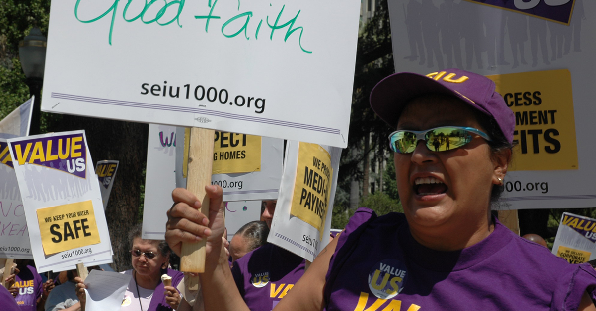 Newsom faces SEIU protest over mandates, prison closure after 1mil