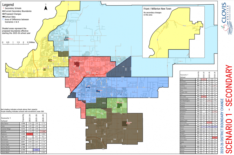 Clovis Unified releases proposed maps for new high school